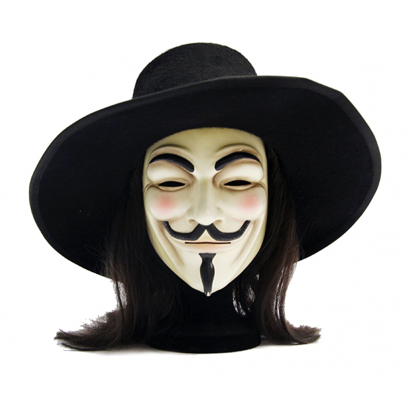 V Face Mask Wig And Hat Display V For Vendetta 2006 At