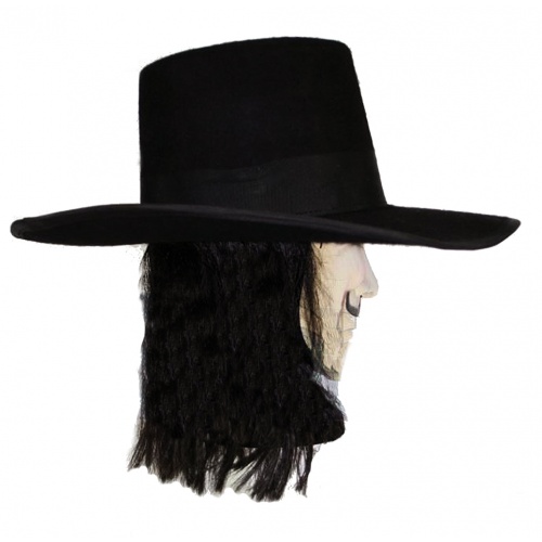 V Face Mask, Wig and Hat Display