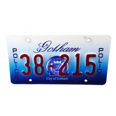 Gotham City Police License Plate