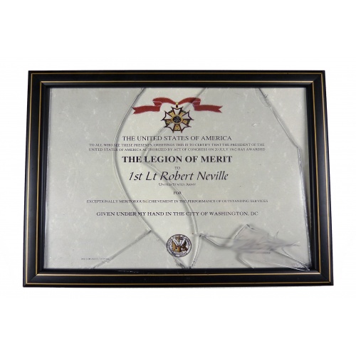 Legion of Merit Degree Certificate of 1st Lt. Robert Neville (Will Smith)
